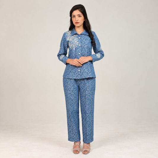Azure Bloom Co-Ord Set