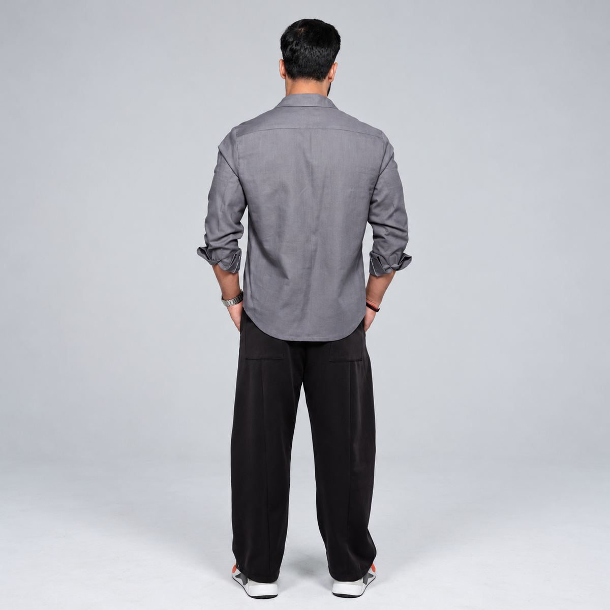 Grey Abstract Art Shirt for Men | Rafia